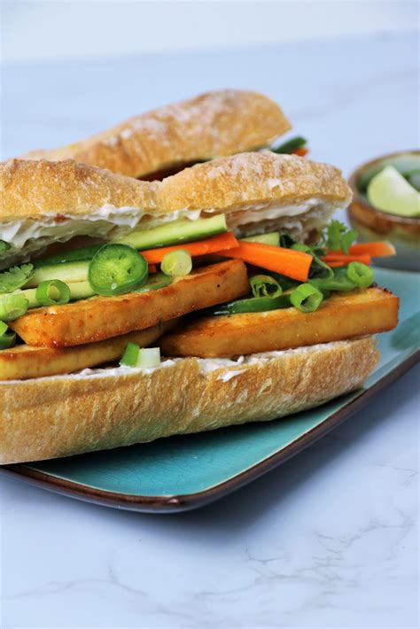 Tofu Bahn Mi Sandwich Recipe - Rooty Fruity Vegan