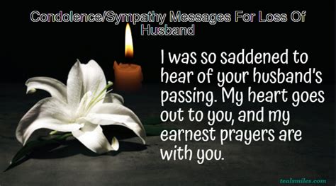 Condolence Messages For Loss Of Husband