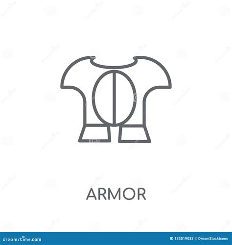 Armor Linear Icon. Modern Outline Armor Logo Concept on White Ba Stock ...