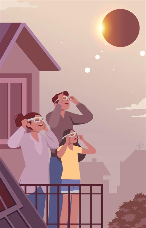 Viewing Solar Eclipse 2684280 Vector Art at Vecteezy