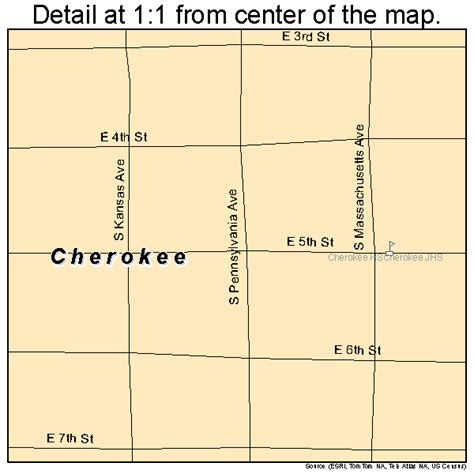 Cherokee Oklahoma Street Map 4013750