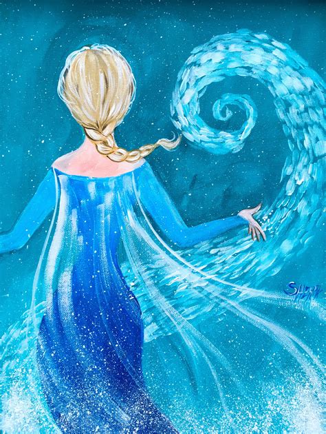 Painting Elsa Frozen 2 Watercolor Painting Step By St - vrogue.co