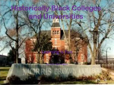 PPT - Historically Black Colleges and Universities PowerPoint ...