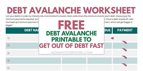 Debt Avalanche: CHEAPER Way to Smash Debt [Free Printable]