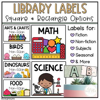 Library Book Bin Labels | Classroom Library Labels | Classroom Decor