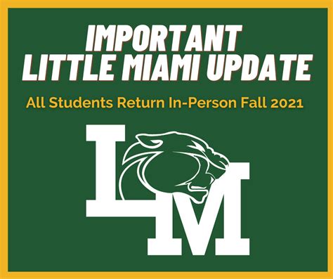 Little Miami to Return to Full In-Seat Learning for 2021-2022 School Year