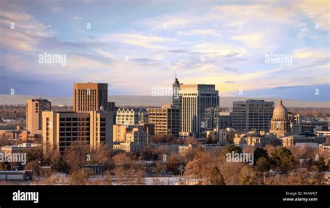 Boise idaho skyline in winter hi-res stock photography and images - Alamy