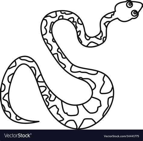 24 Outline Of Snake - Free Coloring Pages