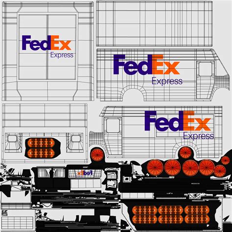 FedEx Truck(1) 3D Model $59 - .ma .max .c4d .fbx .obj - Free3D