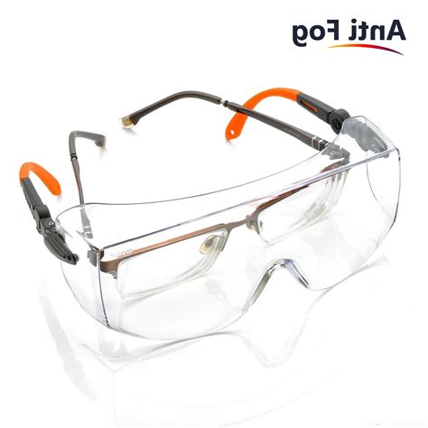 SAFEYEAR Safety Goggles Over Glasses Adjustable Neck Cord