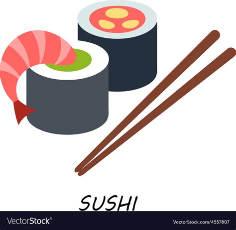 Delicious sushi set food icons japanese food Vector Image