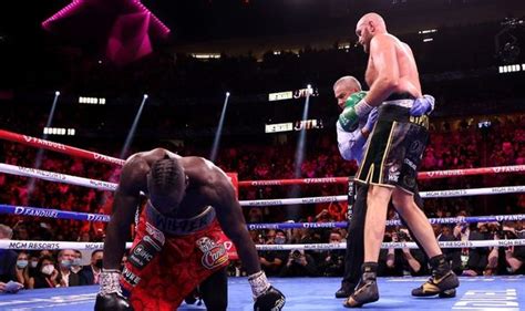 Deontay Wilder transported to hospital for checks after devastating Tyson Fury knockout | Boxing ...