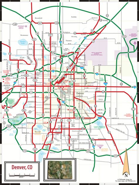 Map of Denver Colorado - TravelsMaps.Com