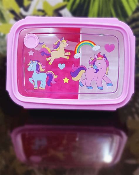 Buy Trendy Unicorn Lunch Box For Girls High Quality Plastic Tiffin Box ...