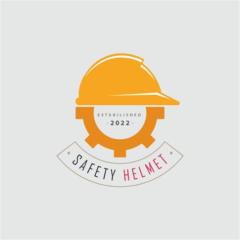 Premium Vector | Construction Safety Helmet gear logo template design ...