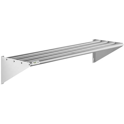 Regency 16" x 60" Stainless Steel Tubular Wall Mounted Shelf