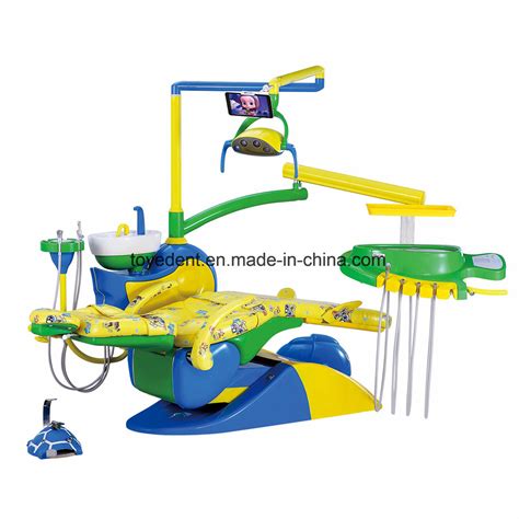 Dental Unit Equipment Children Dental Chair with Colourful Cartoon Design - Dental Unit and ...