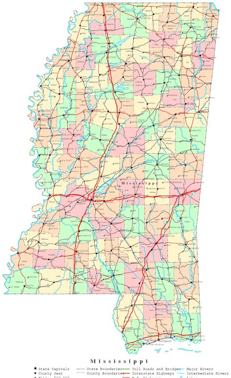 Printable Mississippi County Map - Printable Templates