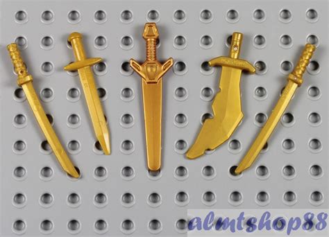 LEGO - 5x Sword Combo Gold - Greatsword Short Shamshir Katana Weapon Minifigure | eBay