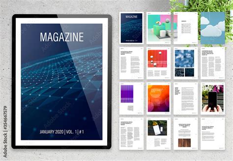 Modern Multipurpose Digital Magazine Layout plantilla de Stock | Adobe Stock