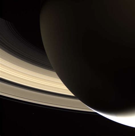 Sunlit rings, nightside Saturn | The Planetary Society