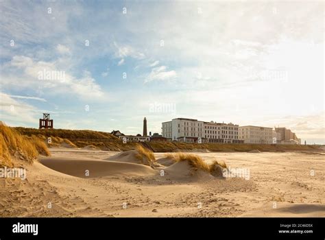 Island of Borkum, beach, boardwalk and new lighthouse Stock Photo - Alamy