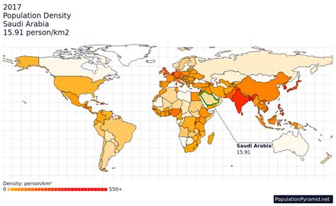 Population Density Saudi Arabia 2017