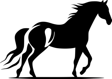 Horse, Black and White Vector illustration 24140605 Vector Art at Vecteezy