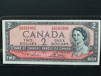 Canadian Paper Money -- Bank of Canada 1954 U/G6181005 $2 Banknote | eBay