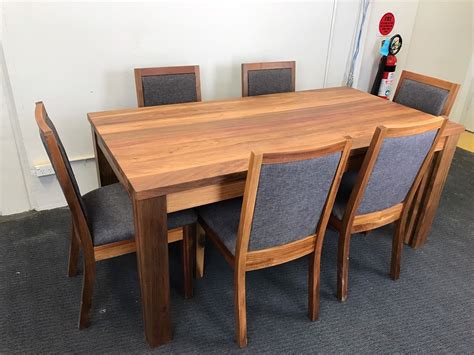 Solid Blackwood 7 Pieces Dining Set - Australian Made - AUSFURNITURE