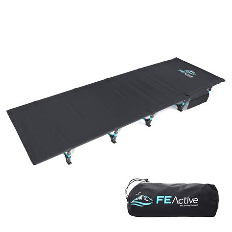 FE Active - Compact Folding Cot Built with Full Aluminum Designed as Ultralight Portable Camping ...