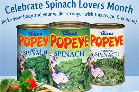 Popeye Spinach Can Label Printable