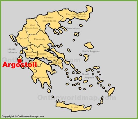 Argostoli location on the Greece map - Ontheworldmap.com