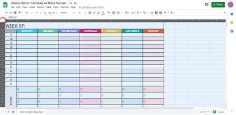 How to make a weekly planner using Google Sheets (free online tool)