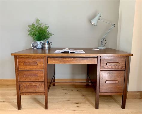 1930’s Double Pedestal Teachers Desk from Gresham’s School – Antique ...