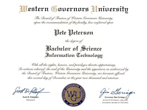 Bachelor of Science in Information Technology - Peterson & Associates, Inc.