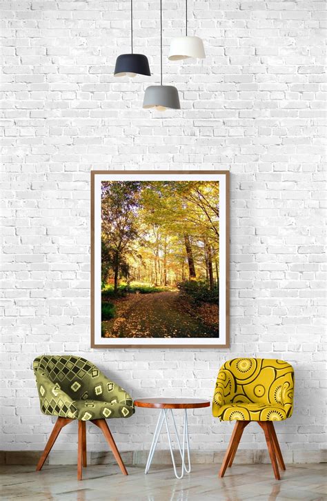 Yellow Leaves Photo Autumn Wall Art Woodland Photograph - Etsy