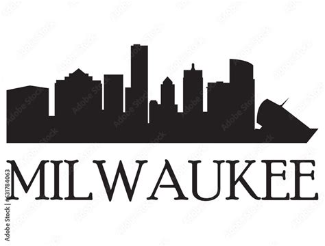 Milwaukee skyline silhouette vector art Stock Vector | Adobe Stock