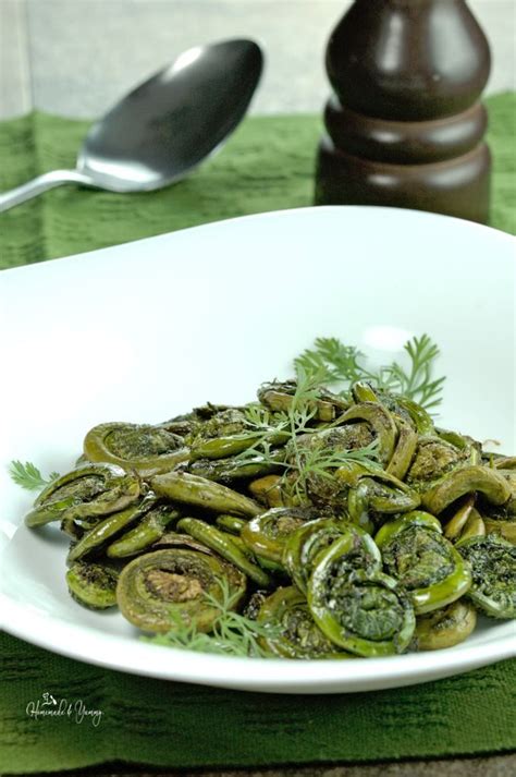 Roasted Fiddlehead Ferns | Homemade & Yummy | Side dish recipes easy, Fiddlehead recipes ...