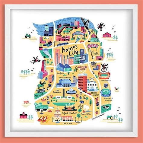 Love this recent map of Kansas City from @jennapstudio - it looks ...