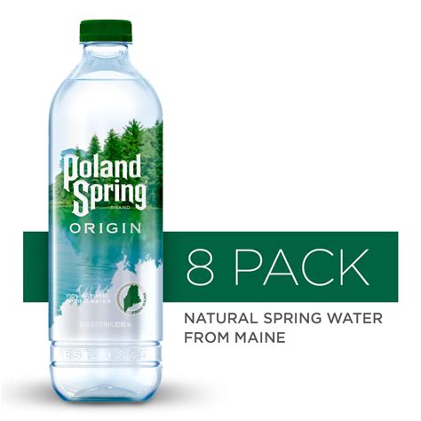 Poland Spring Origin, 100% Natural Spring Water, 900mL recycled plastic bottle, 8-Pack - Walmart ...