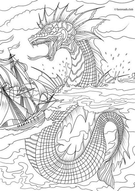 Sea Monsters Coloring Pages Free - Barry Morrises Coloring Pages