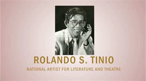 Rolando Tinio (Filipino Poet) ~ Bio Wiki | Photos | Videos