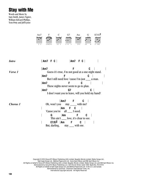 Stay With Me (Guitar Chords/Lyrics) - Print Sheet Music Now