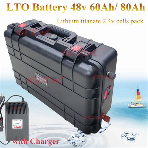 LTO 48v 60AH 80Ah lithium titanate Battery Pack LTO for Boat marine Solar panels EV 100A BMS ...