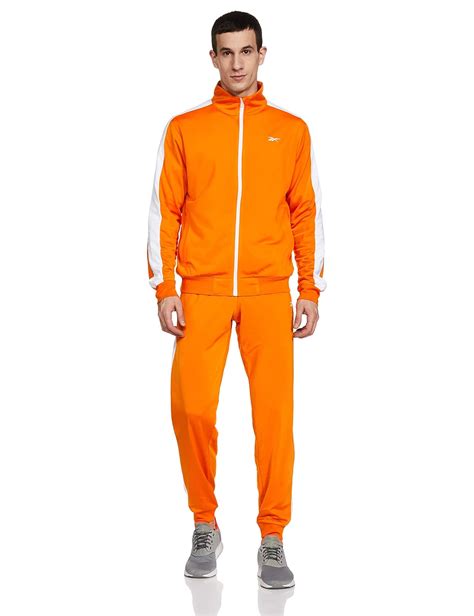 Buy Reebok MYT Tracksuit Long sleeve Regular/Slim Fit Tracksuit, Orange ...