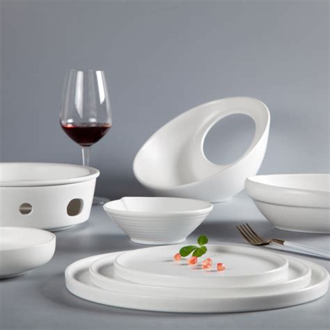 White restaurant use ceramic ware china porcelain dinnerware set-Two Eight