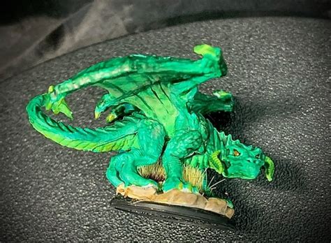 WK Black Dragon Wyrmling (wife’s first mini) - Show Off: Painting - Reaper Message Board