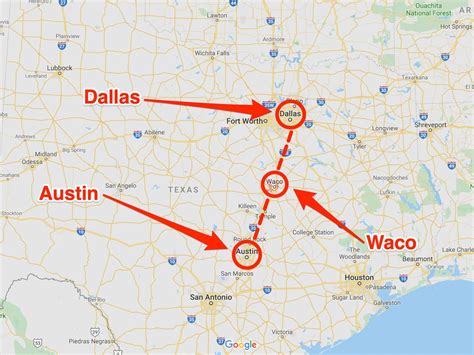 Map Of Texas Where Is Waco - Willa Julianne