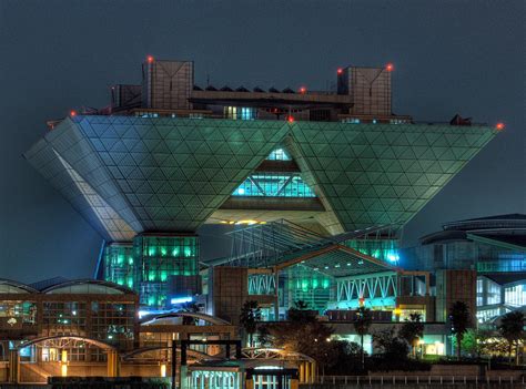 The Tokyo Big Sight at night : r/evilbuildings